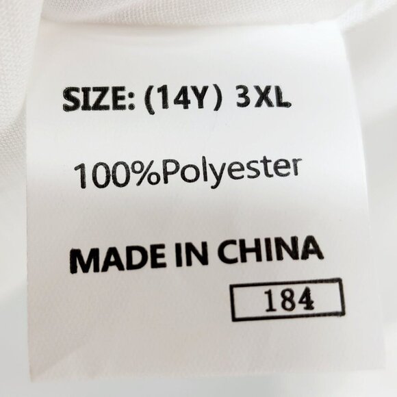 White Flowy Tiered Dress With girls Ruffle Hem & Long Sleeves Size 14 - Picture 3 of 12